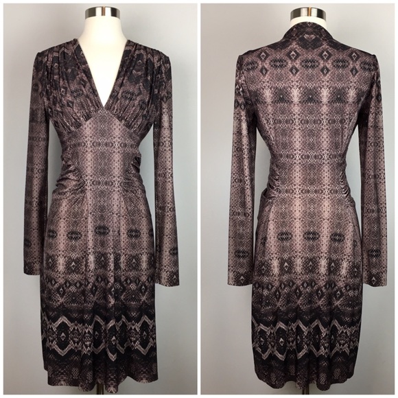 Roberto Cavalli Dresses & Skirts - Roberto Cavalli Snake Print Long Sleeve Dress